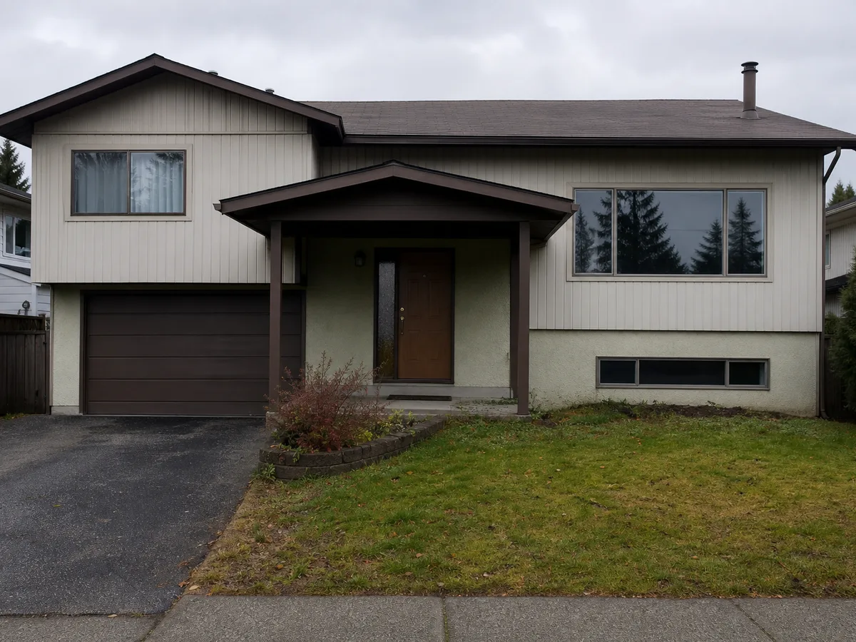 Front yard before multiplex work, Coquitlam