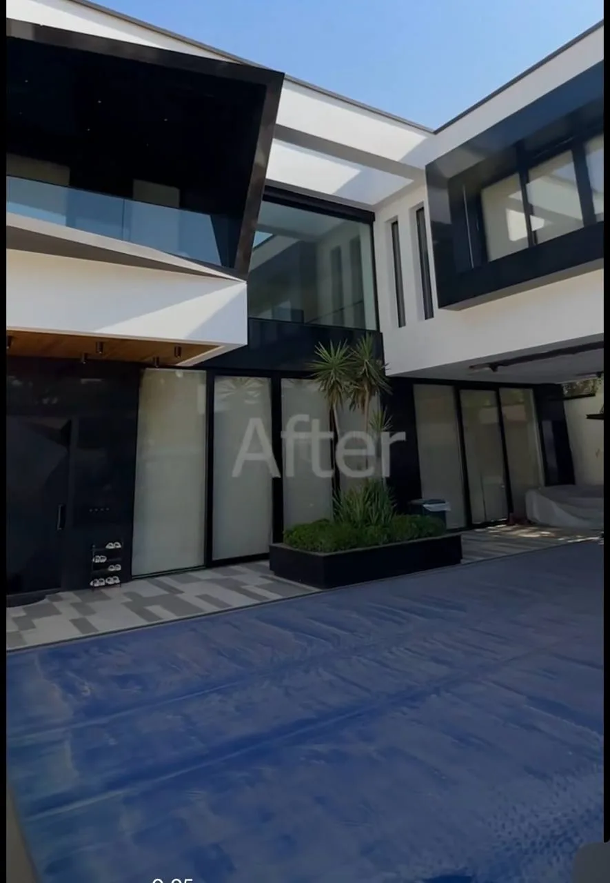 Modern Glass Villa: Pool Courtyard & Landscape, International