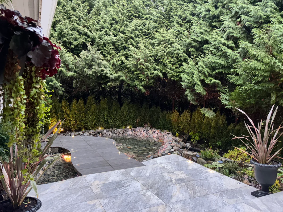 West Vancouver Garden Pond, Paths & Night Lighting, West Vancouver