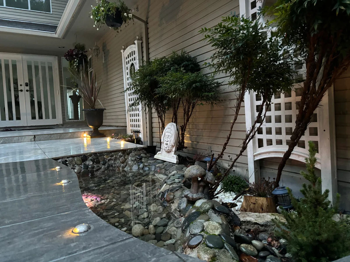 West Vancouver Garden Pond, Paths & Night Lighting, West Vancouver
