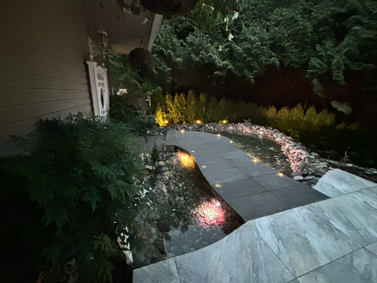 West Vancouver Garden Pond, Paths & Night Lighting, West Vancouver