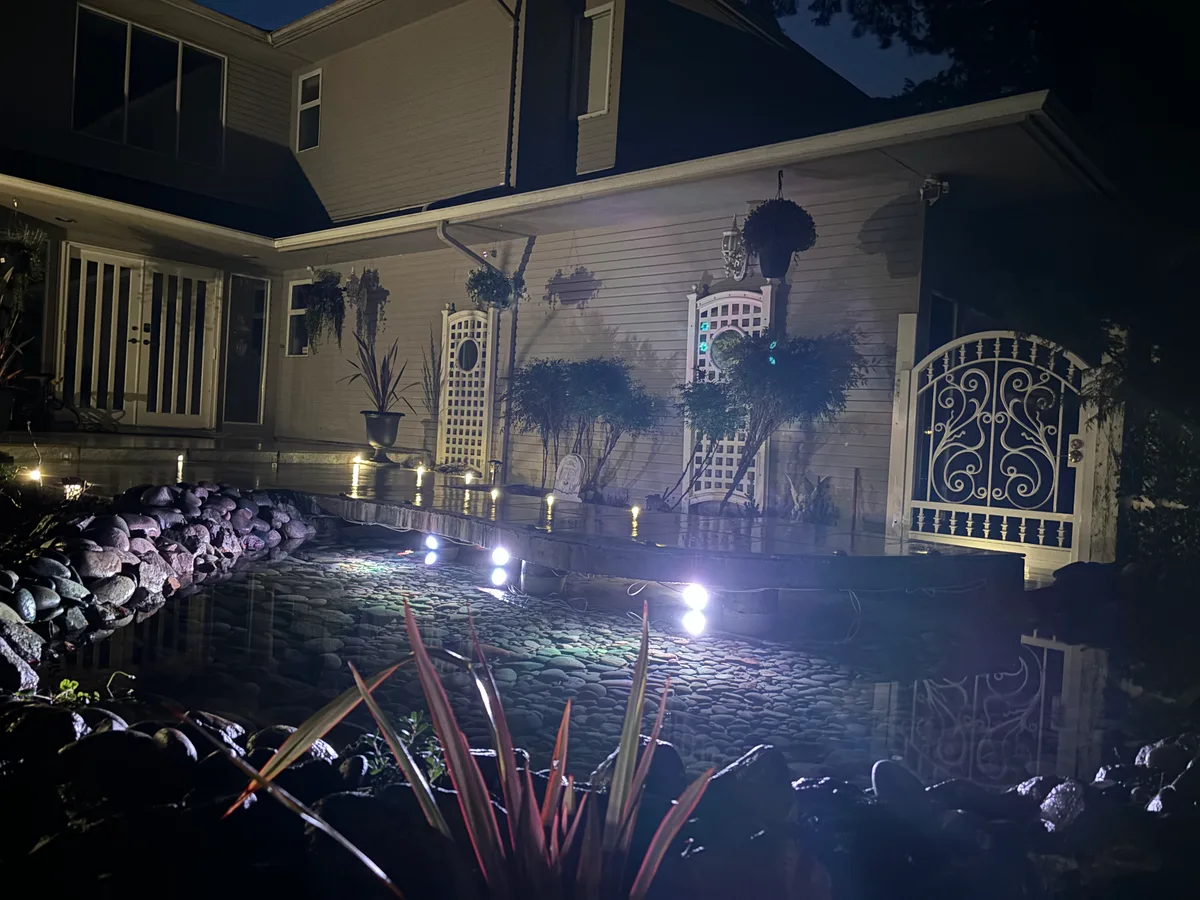 West Vancouver Garden Pond, Paths & Night Lighting, West Vancouver