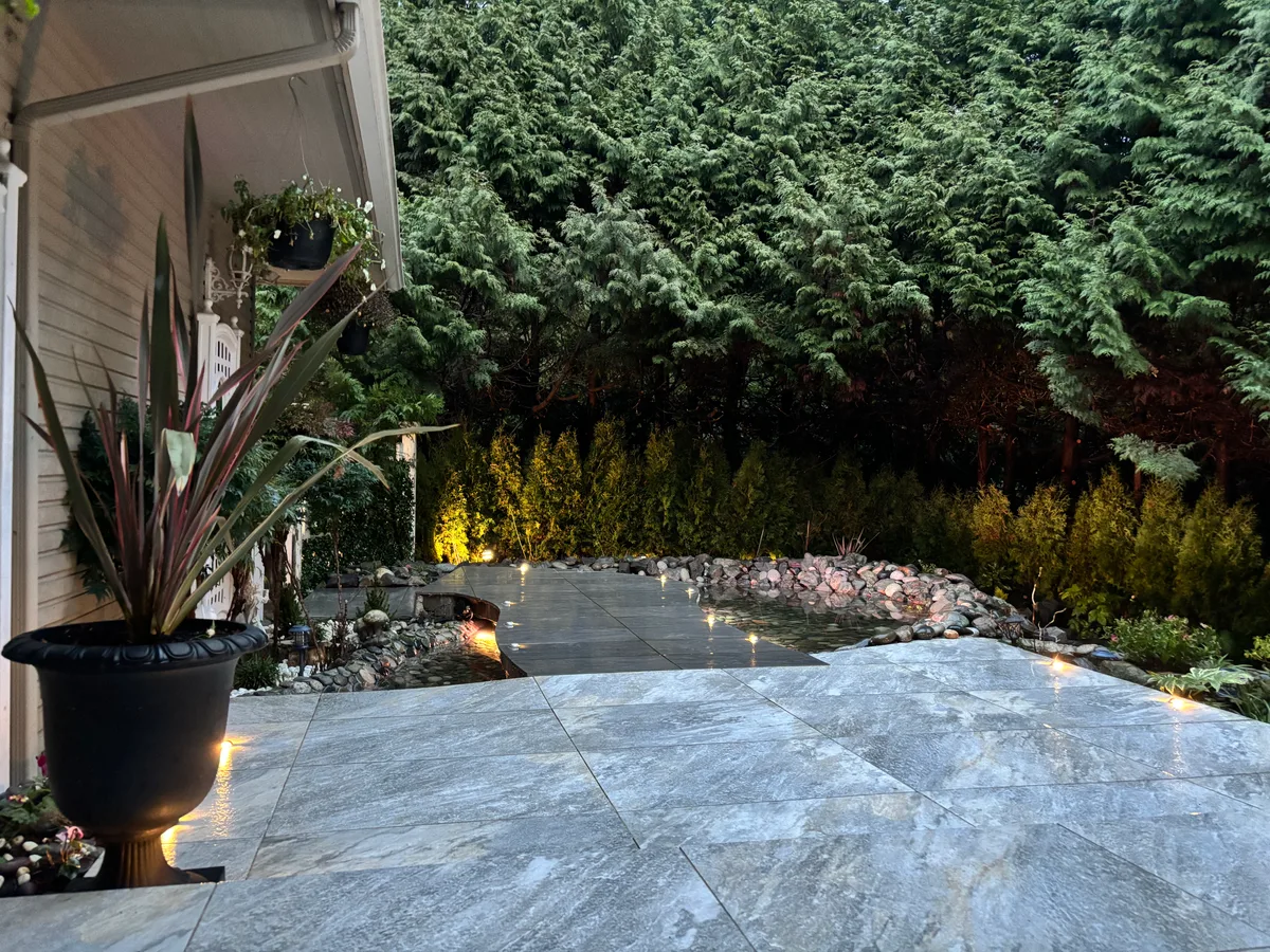 West Vancouver Garden Pond, Paths & Night Lighting, West Vancouver