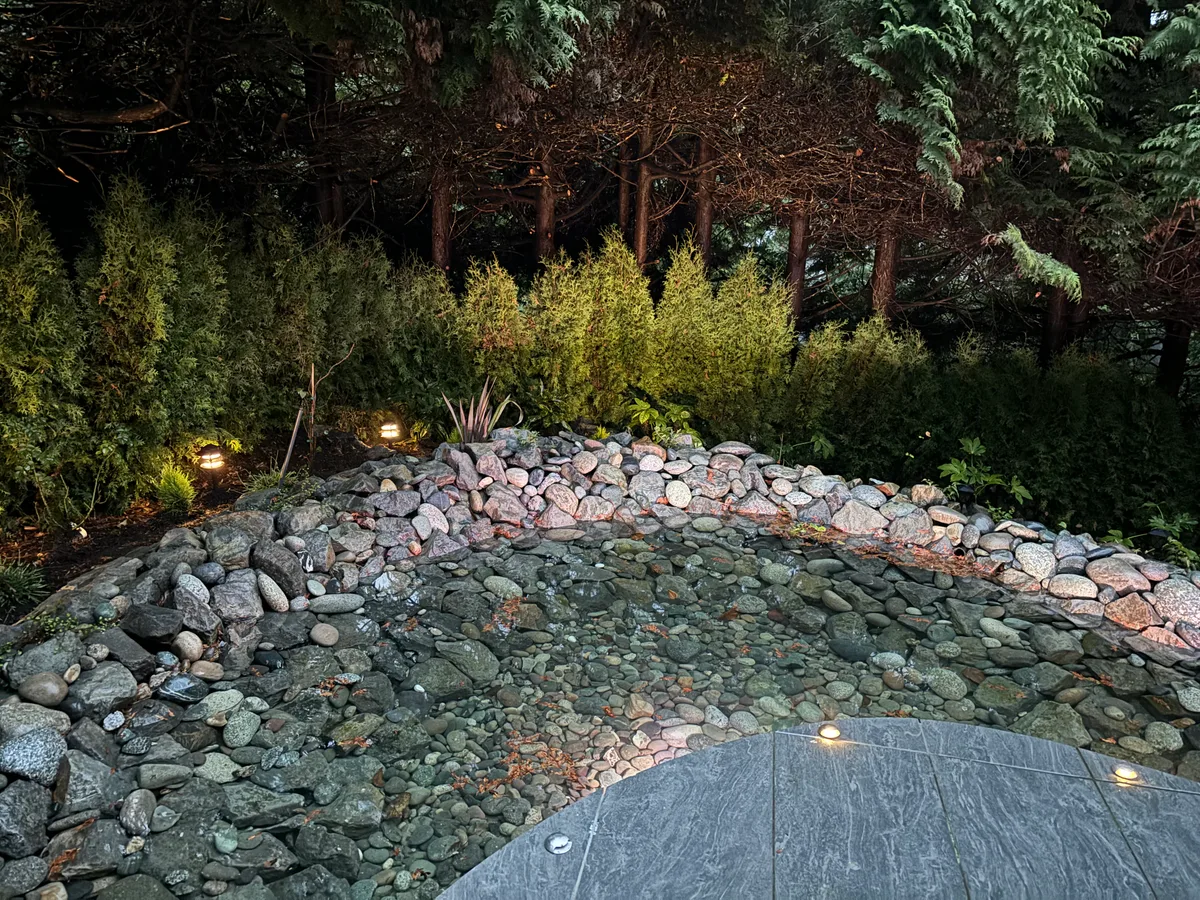 West Vancouver Garden Pond, Paths & Night Lighting, West Vancouver