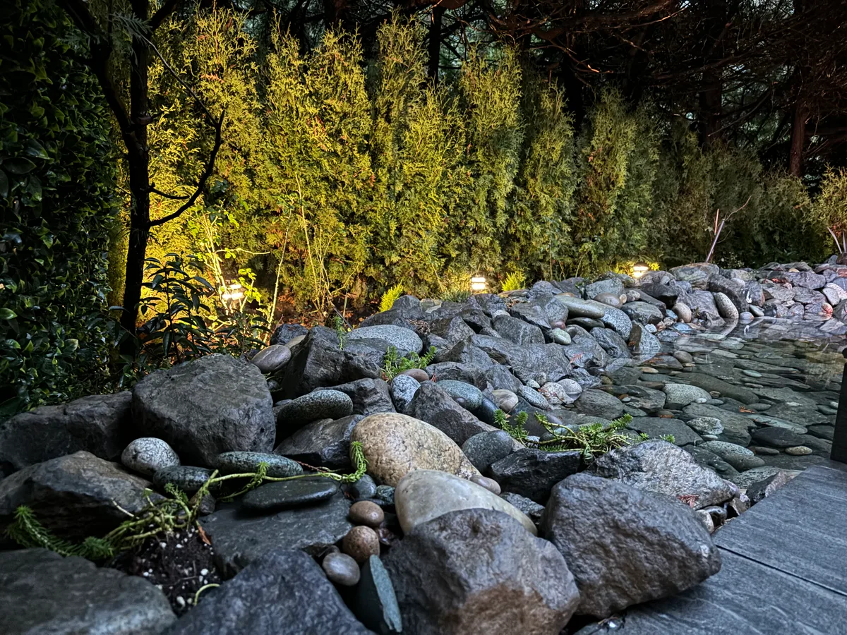 West Vancouver Garden Pond, Paths & Night Lighting, West Vancouver