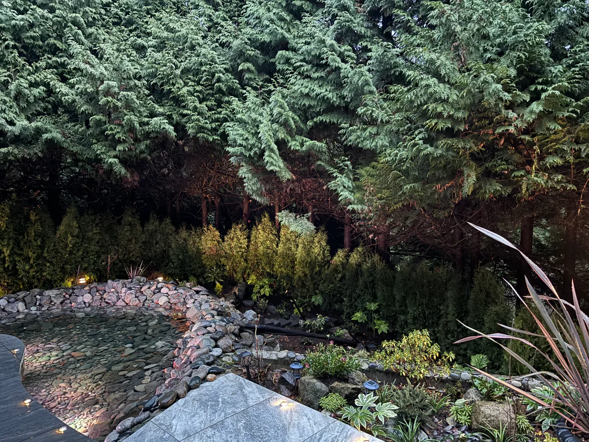 West Vancouver Garden Pond, Paths & Night Lighting, West Vancouver