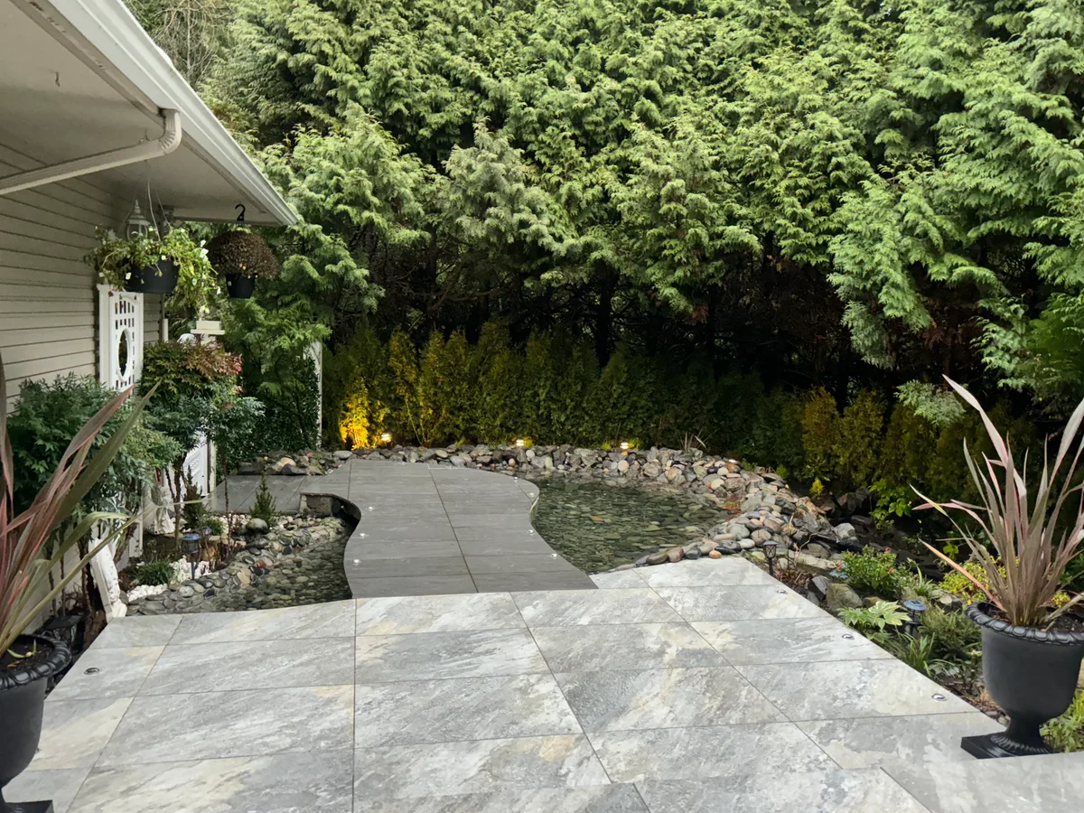 West Vancouver Garden Pond, Paths & Night Lighting, West Vancouver