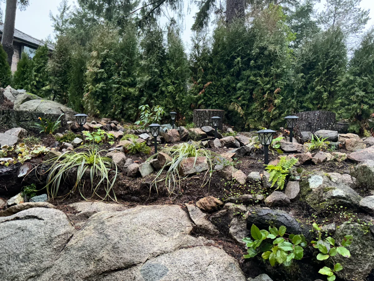West Vancouver Garden Pond, Paths & Night Lighting, West Vancouver
