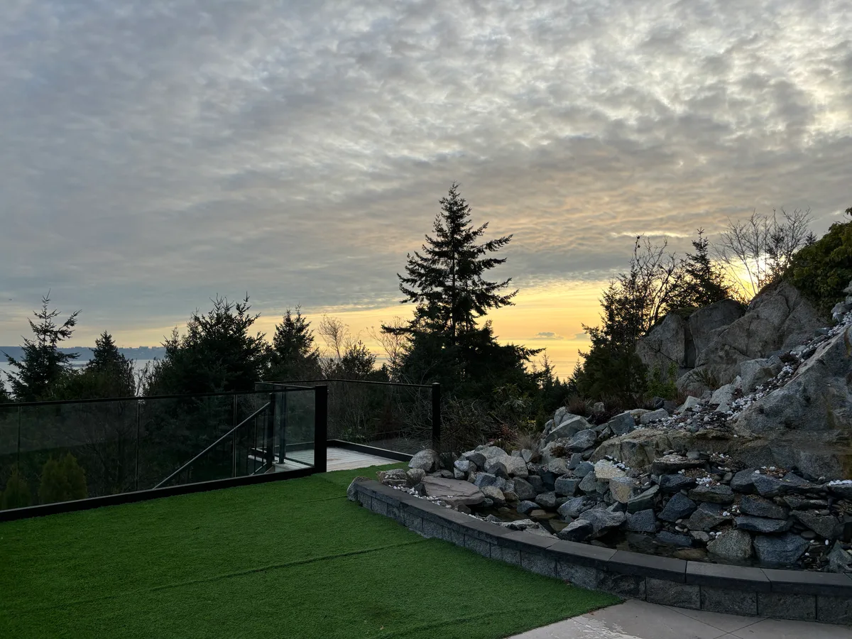 West Vancouver Rock Waterfall & Hillside Hardscape, West Vancouver