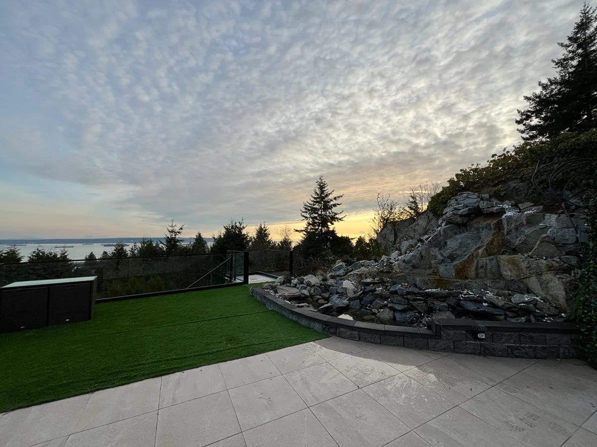 West Vancouver Rock Waterfall & Hillside Hardscape, West Vancouver