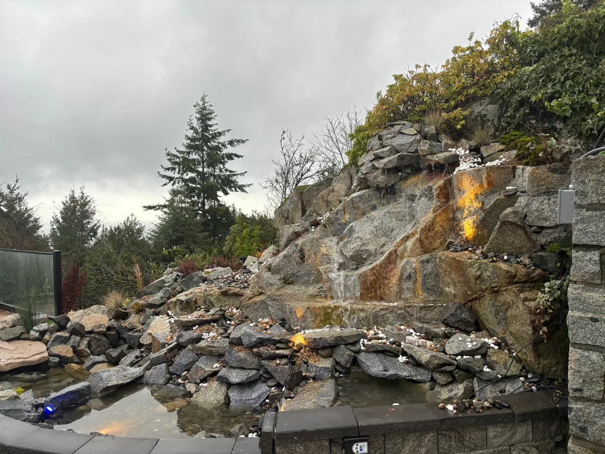 West Vancouver Rock Waterfall & Hillside Hardscape, West Vancouver